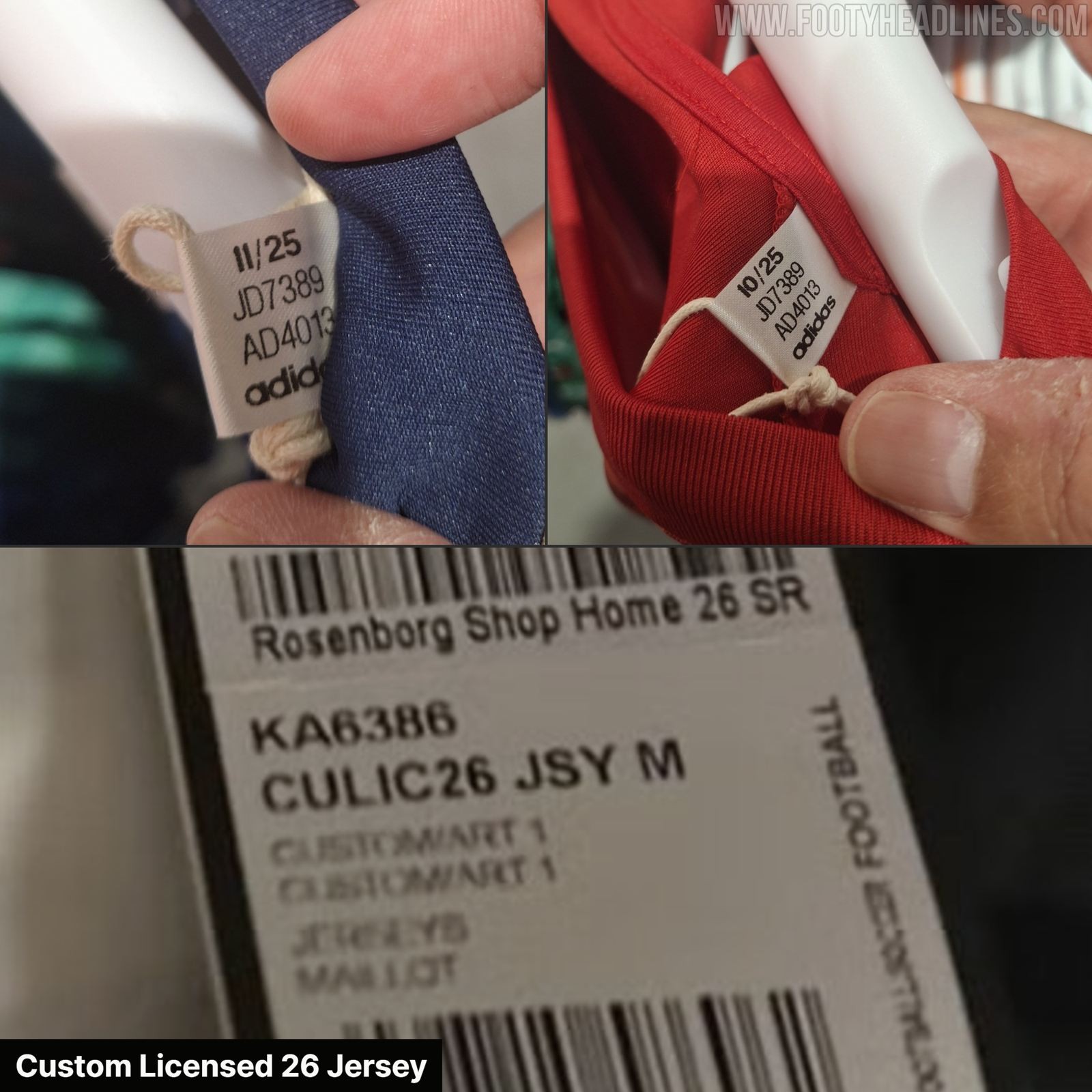 Adidas Teams Twinned by Product Code & Design