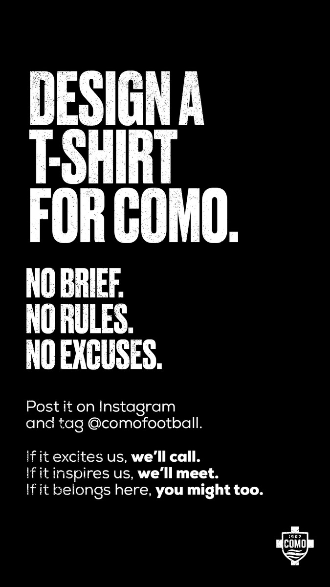 Como 1907 Announce Kit Design Contest