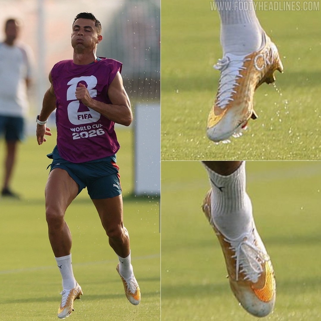 Cristiano Ronaldo Trains in Limited-Edition Nike Mercurial Superfly 11 'Gold Scorpion' Boots