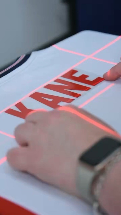 England 2026 World Cup Kit Font Prepared with Laser