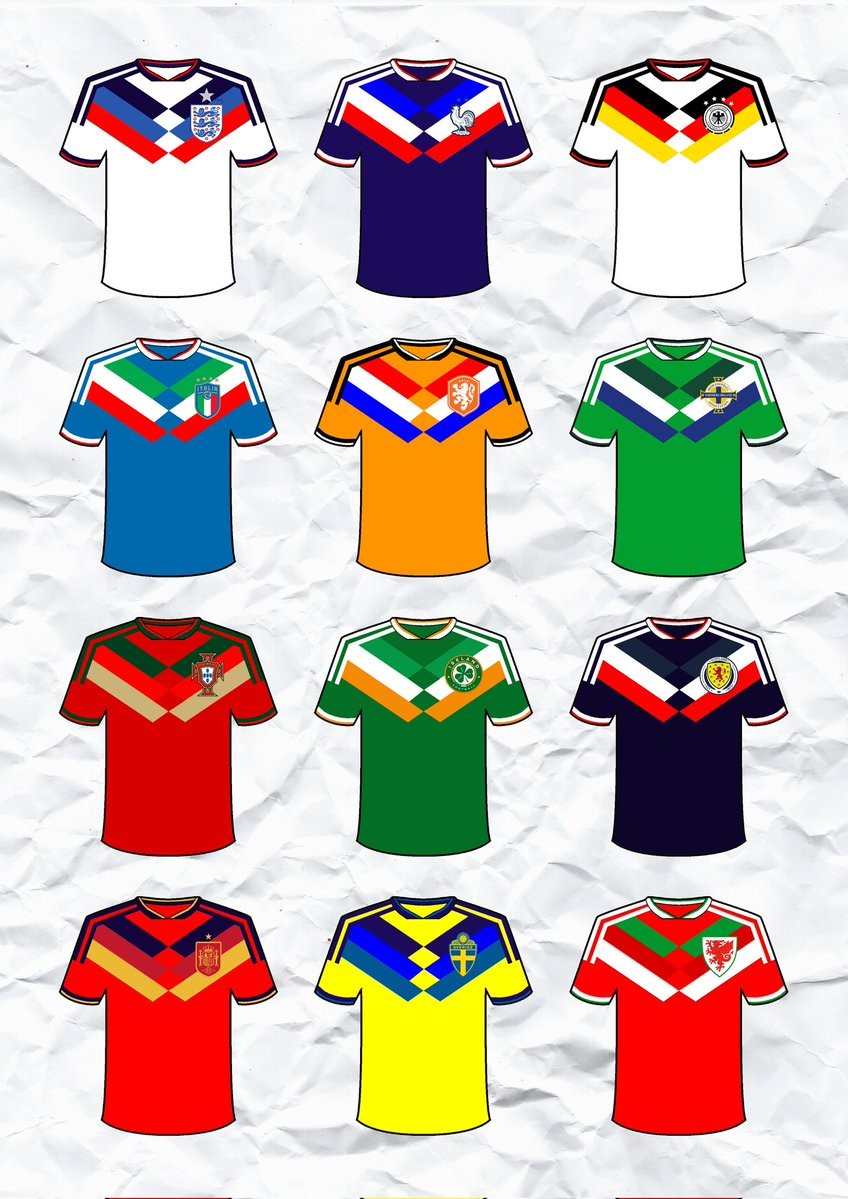 European National Teams Reimagined With Germany Home Shirt Template