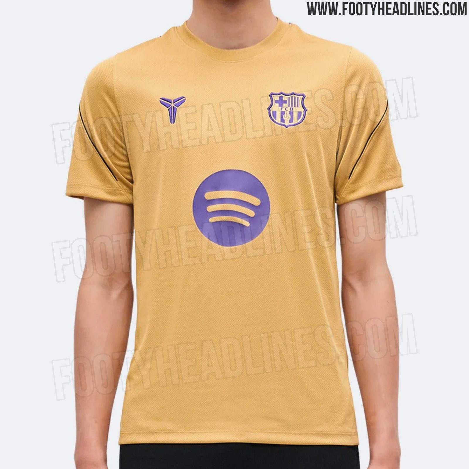 Gold Nike Mamba Barcelona 26-27 Training Jersey Leaked