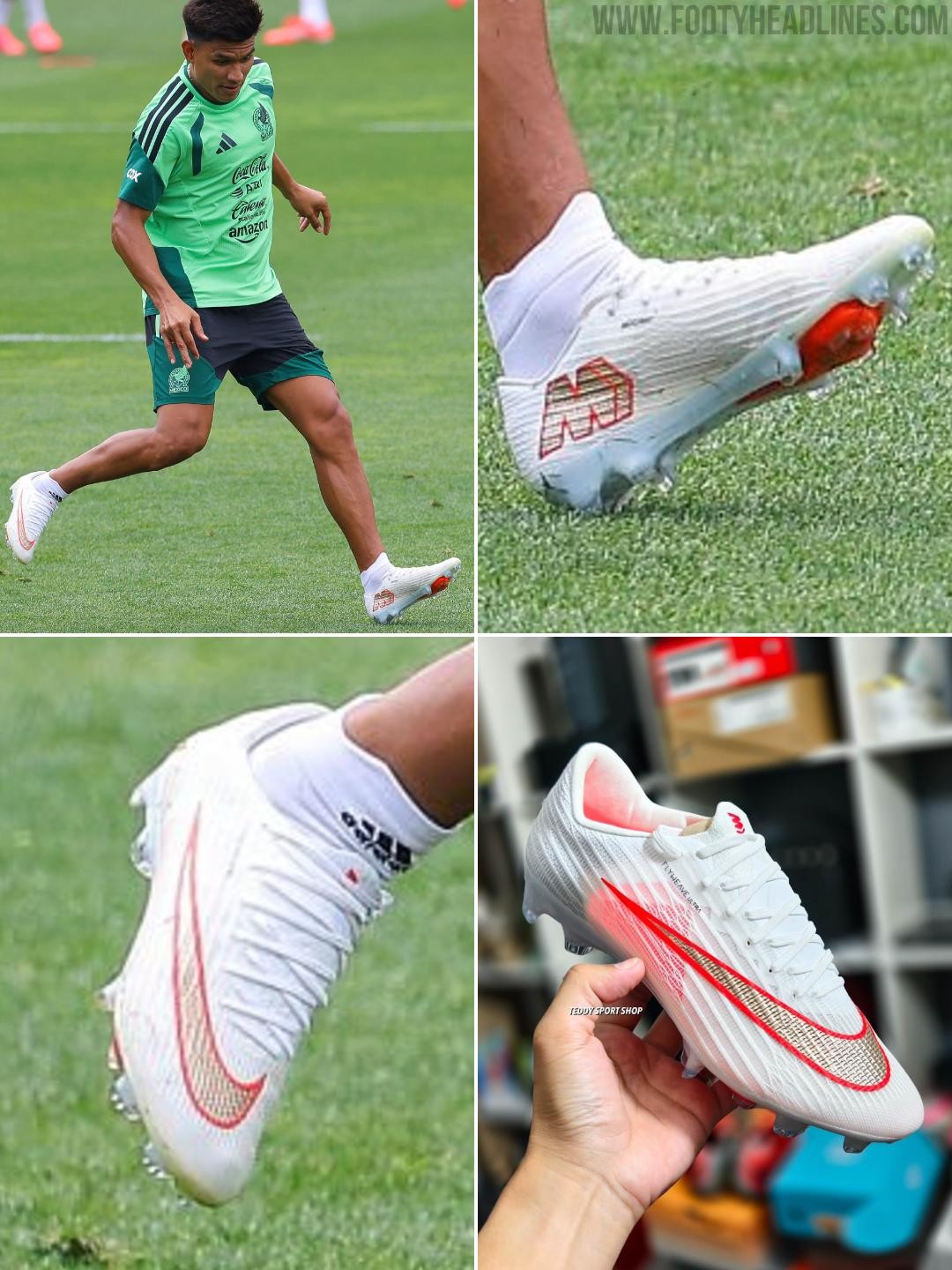 Mexico's Jesus Gallardo Wears Unreleased White/Orange/Gold Nike Mercurial Superfly 11 Boots