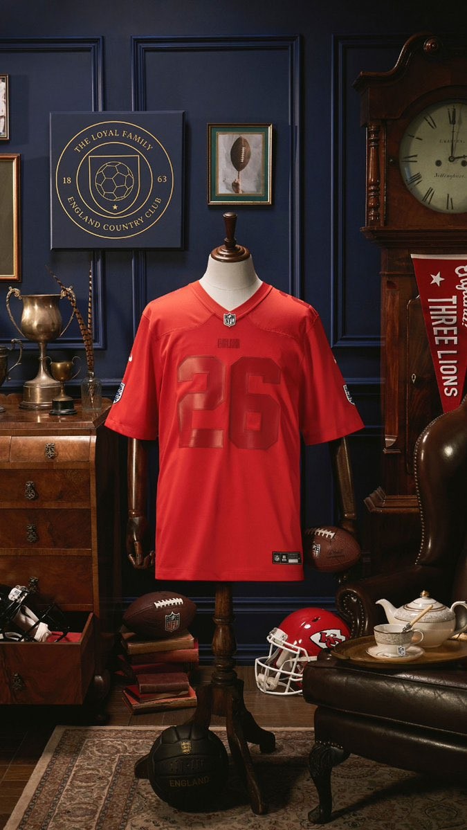 NFL-Style Nike England 2026 Jersey