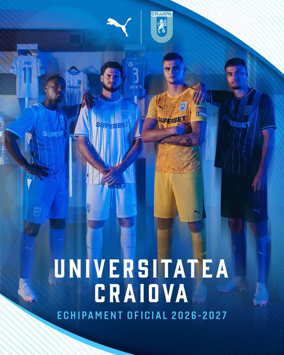 Universitatea Craiova 26-27 Home, Away & Third Kits Released