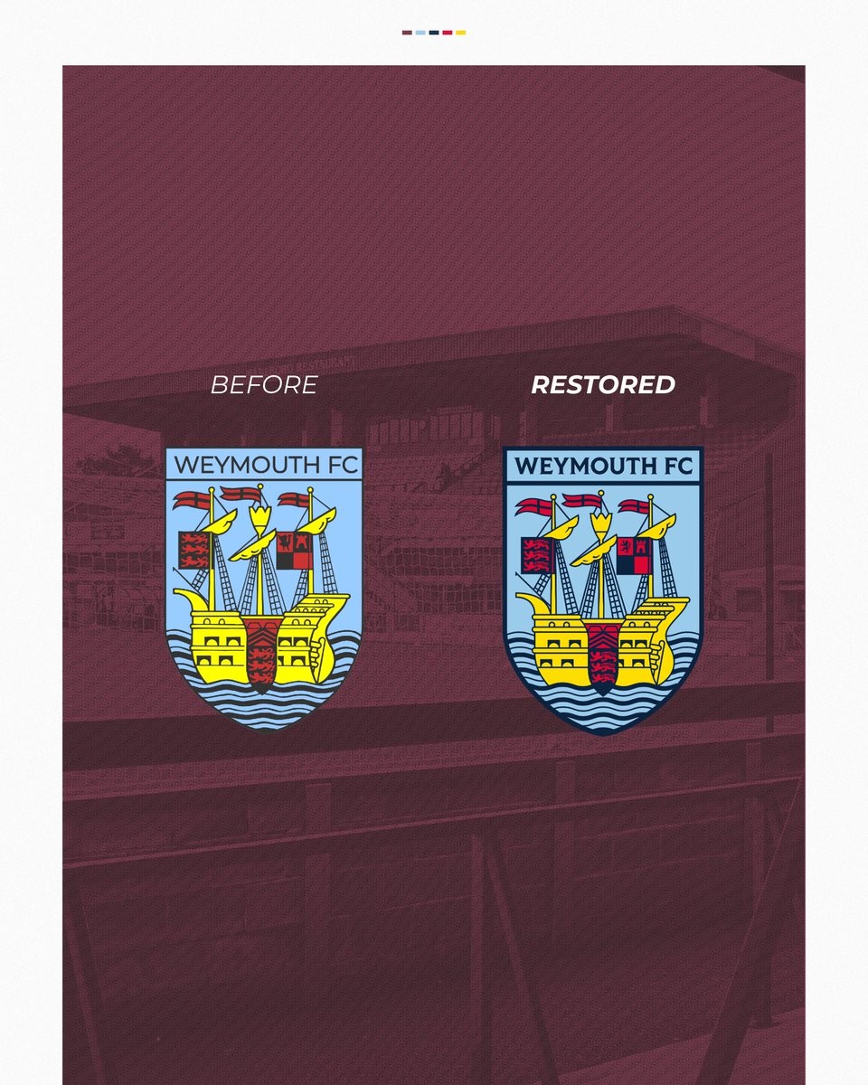 Weymouth FC Restores Historic Crest as Part of New Visual Identity