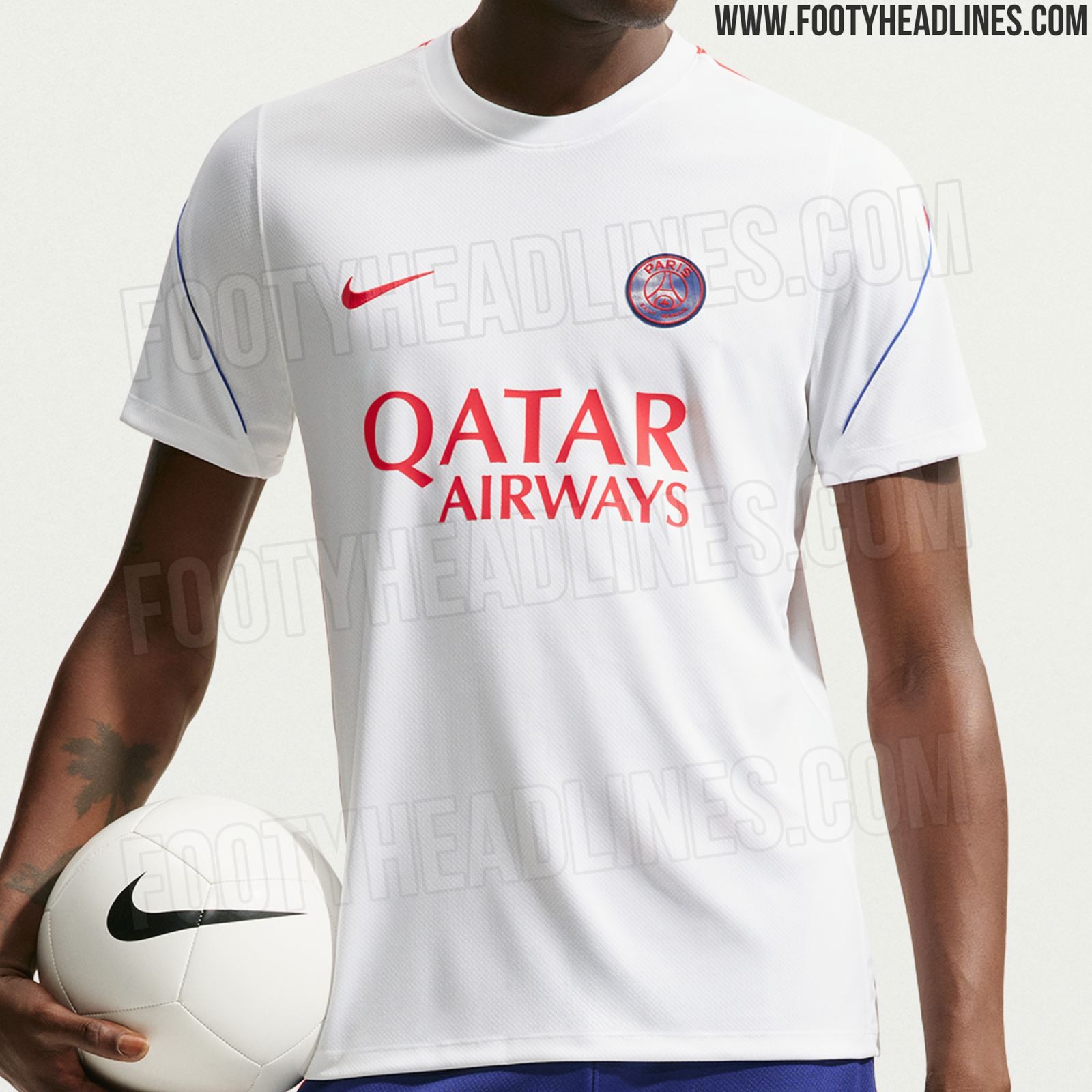 White PSG 26-27 Training Shirt Leaked